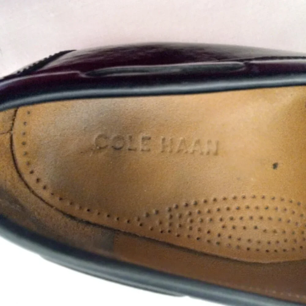 Cole Haan Men’s Black Leather Tassel Loafers Slip On Shoes Size 10D EUC